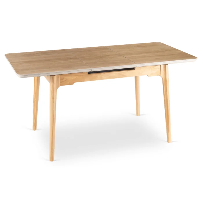 Stół Rozkładany Prostokątny SAMER 120-160 cm Ceramiczny Dąb Nowoczesny