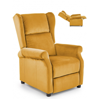 Fotel Rozkładany Wypoczynkowy AGUSTIN 2 Żółty