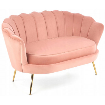 Fotel Wypoczynkowy Dwuosobowy AMORINITO XL Różowy/Złoty