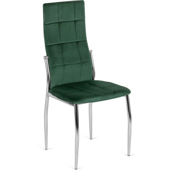 Krzesło Tapicerowane do Jadalni MOLLY Zielone Welurowe Nowoczesne