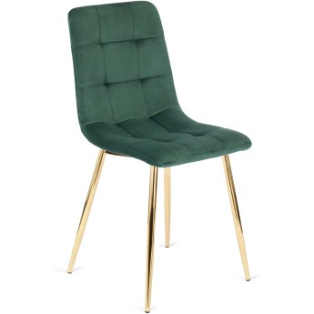 Krzesło do Jadalni Welurowe YORK Zielone Nowoczesne Loft