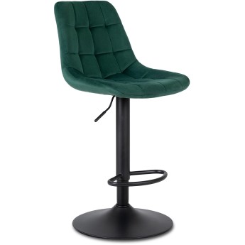 Krzesło Barowe Tapicerowane Hoker ARCOS 2 Zielone Welurowe Nowoczesne Glamour