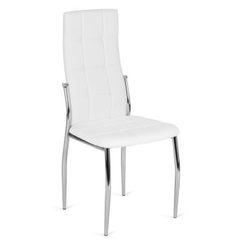 Krzesło do Jadalni Ekoskóra MOLLY Białe Nowoczesne