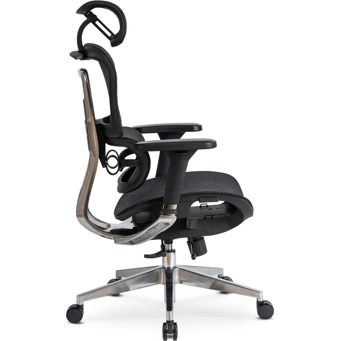 Fotel Biurowy Ergonomiczny Obrotowy NINO Czarny Nowoczesny