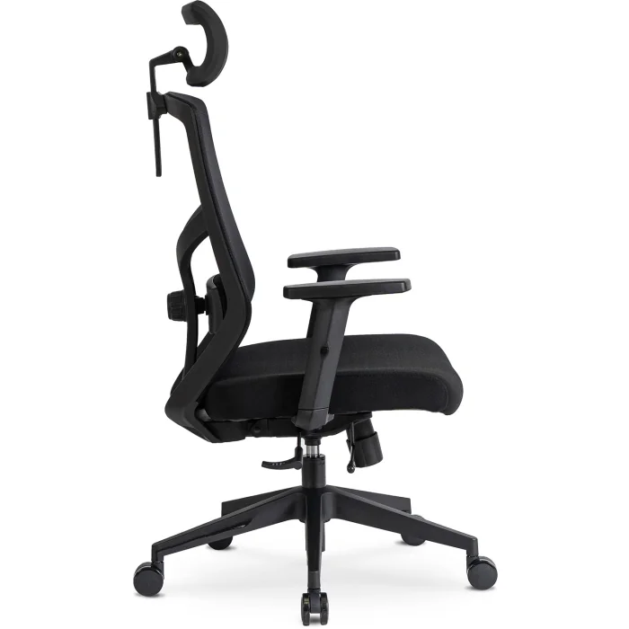Fotel Biurowy Ergonomiczny Obrotowy BENTO Czarny Nowoczesny