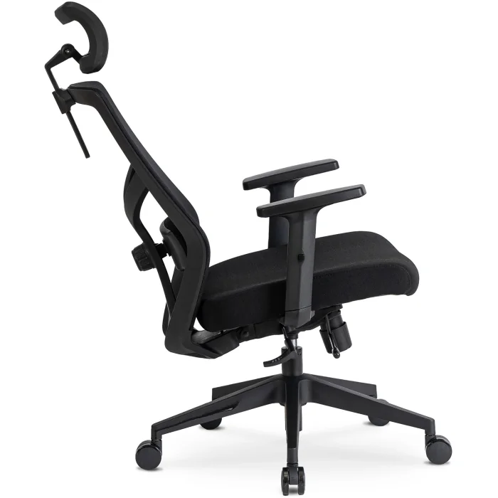 Fotel Biurowy Ergonomiczny Obrotowy BENTO Czarny Nowoczesny