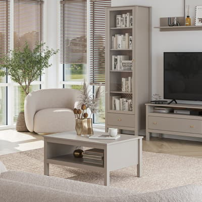 Ława do Salonu SELVIO 80 cm Taupe Nowoczesna